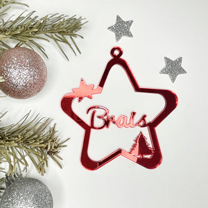 Estrella de Navidad con nombre, varios colores